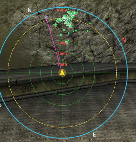 Simple Eye radar dial overlay running live on Dark Age of Camelot (Eden freeshard)
