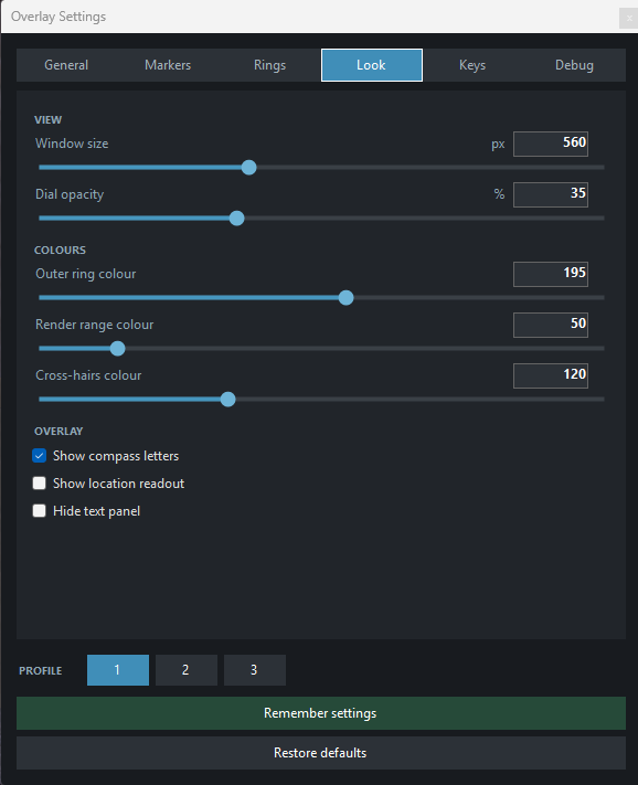 Simple Eye settings