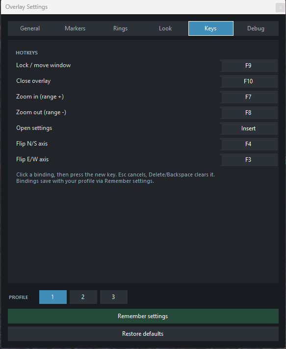 Simple Eye settings